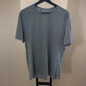 lululemon Fast & Free Light Blue Short Sleeve T-Shirt